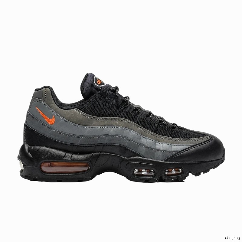 Nike Air Max 95 black-gray-orange sports shoes