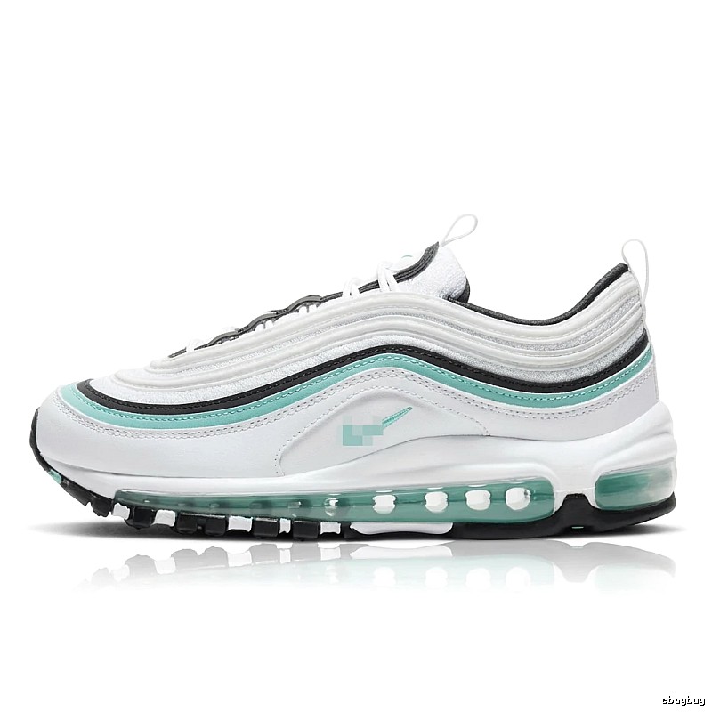 Nike Air Max 97 White and Green Retro Athletic Shoes