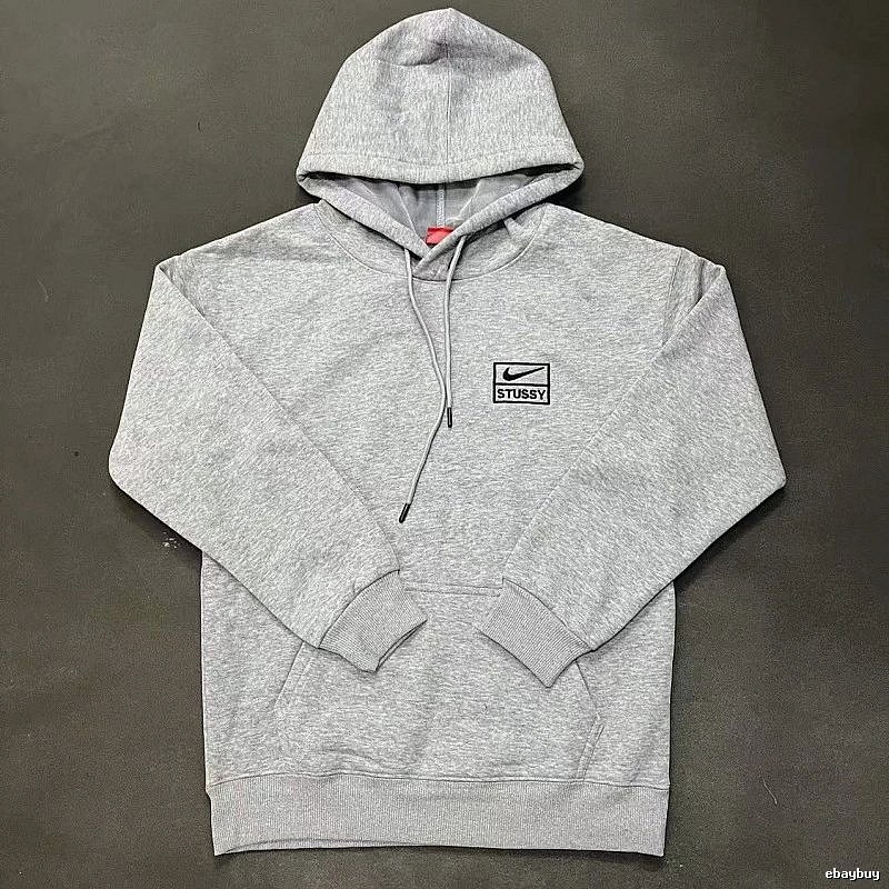 Nike Gray Zip Hoodie Clean Colorway Swoosh