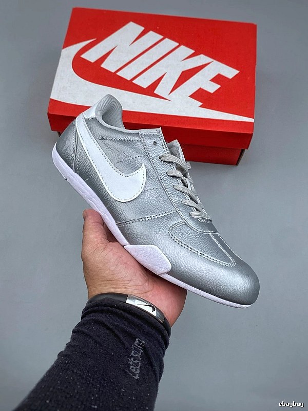Nike Metallic Silver Retro Runners, Technical Side Panels