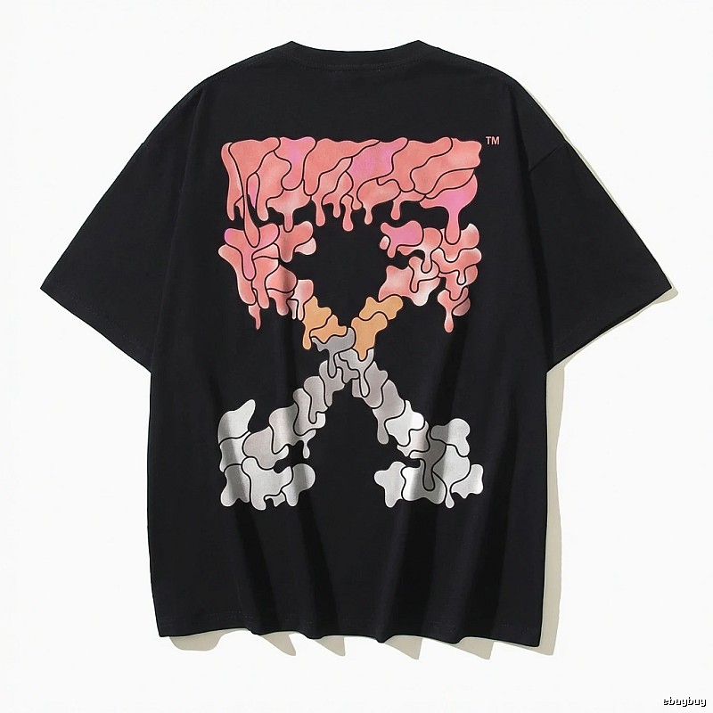 Off-White Gradient Style Black T-shirt