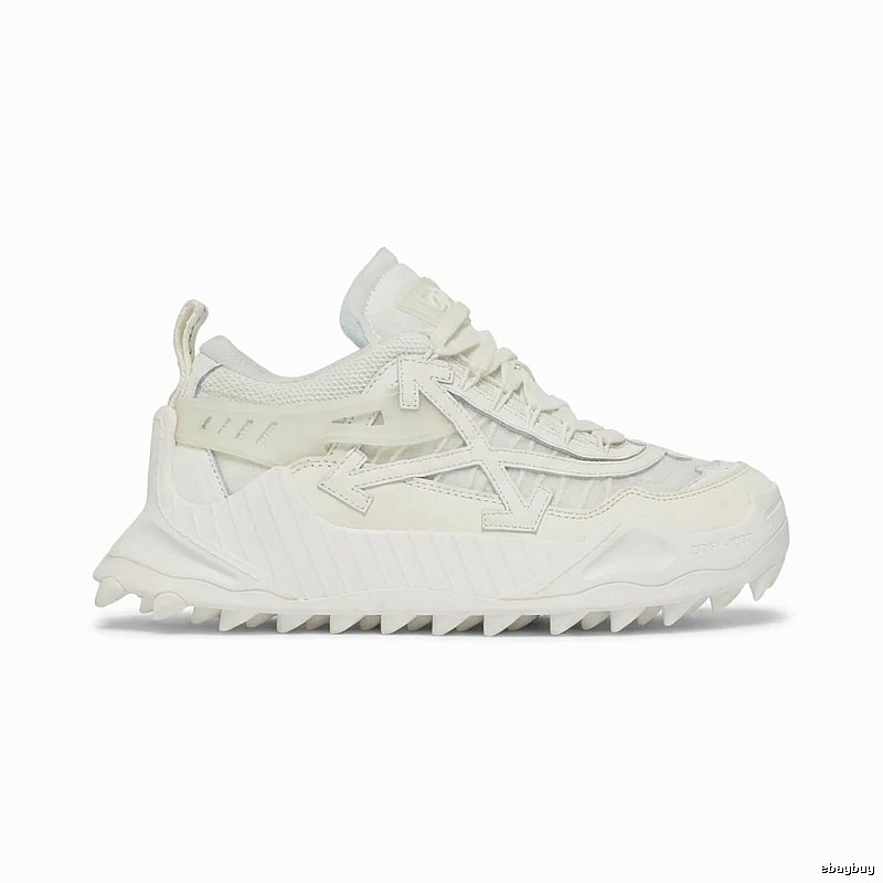 Off-White retro-style white sports shoes
