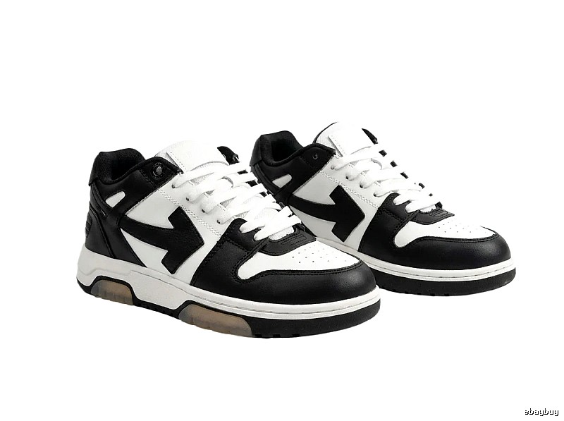 Off-White simple black and white sports shoes
