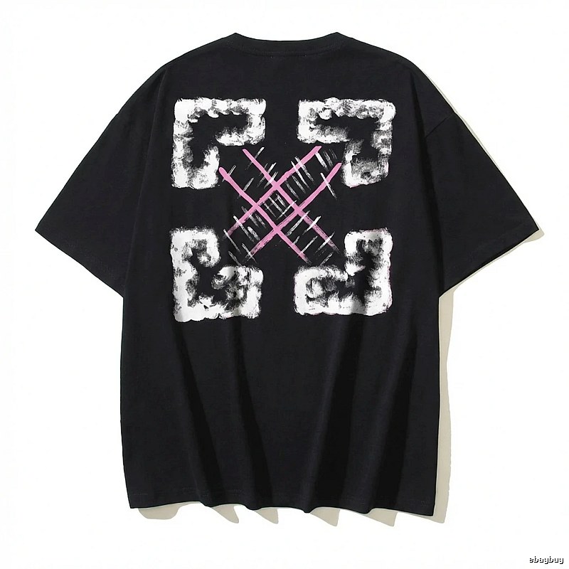 Off-White Trendy Style Black T-shirt