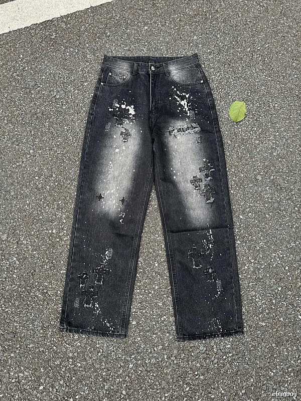 Outdoor Edit Splatter Jeans - Black