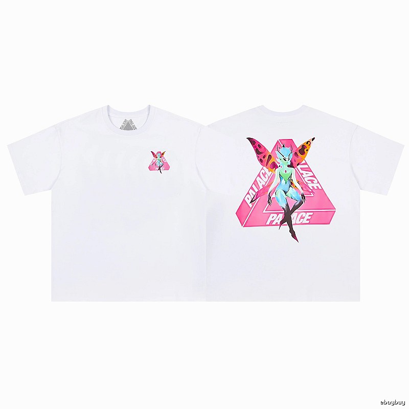 Palace Elf Print Street Style White Short-sleeve T-shirt