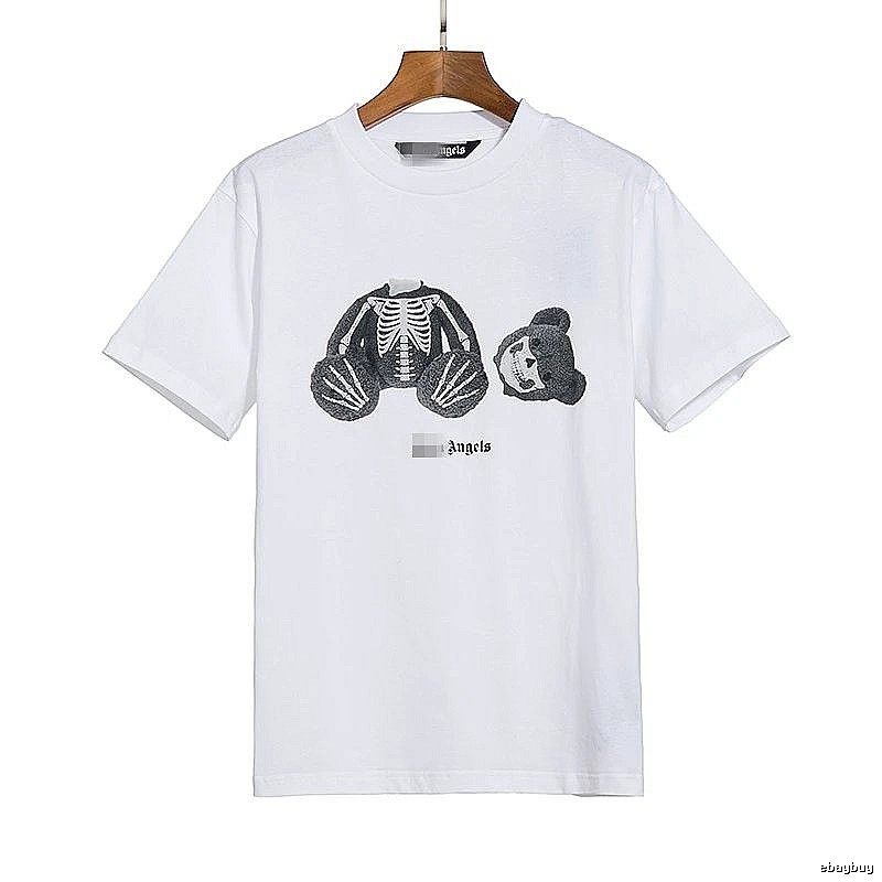Palm Angels Classic Bear graphic T-shirt White Colorful Bear with Travel-Friendly Style