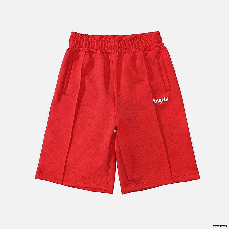 Palm Angels Lightweight Track shorts Black Side Stripe for Trend Styling