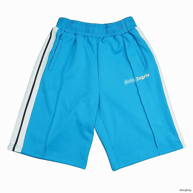 Palm Angels Logo Detail Track shorts Black Side Stripe with Relaxed Feel