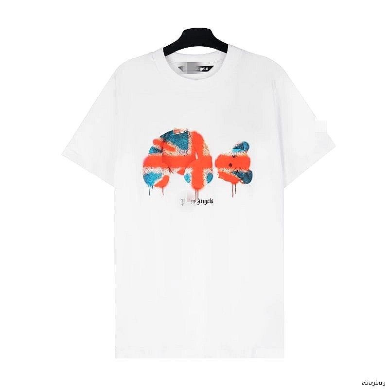 Palm Angels Travel Bear graphic T-shirt White Colorful Bear with Modern Look