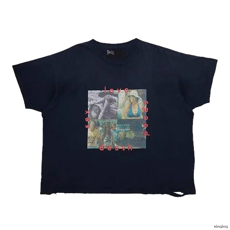 Paly Hollywood Collage Vintage Black T-Shirt