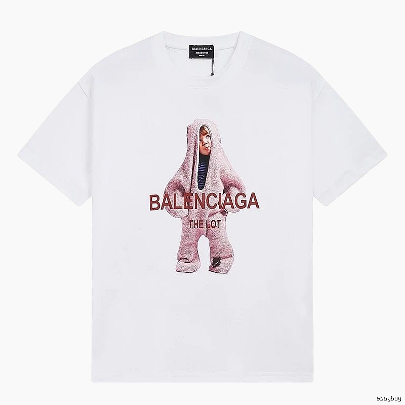 Parisian-style printed white T-shirt