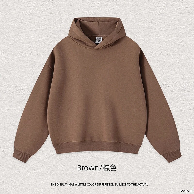 Patterned Blank pullover hoodie Black Minimal A with Polished Detail