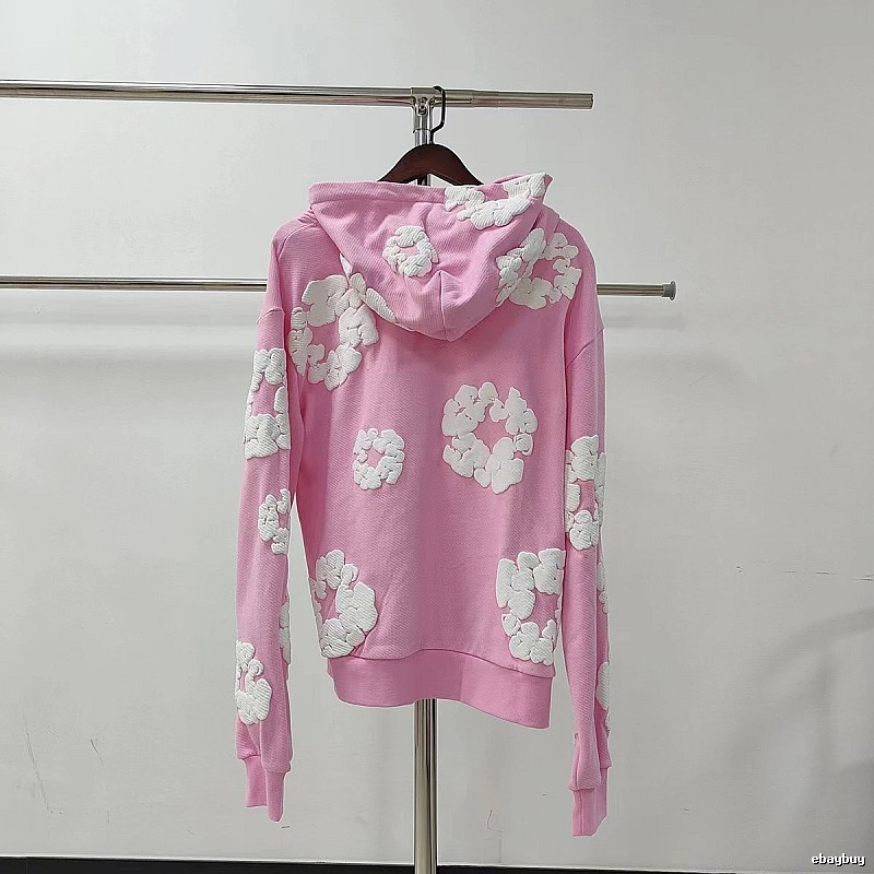 Pink Pastel Floral Hoodie Soft Color
