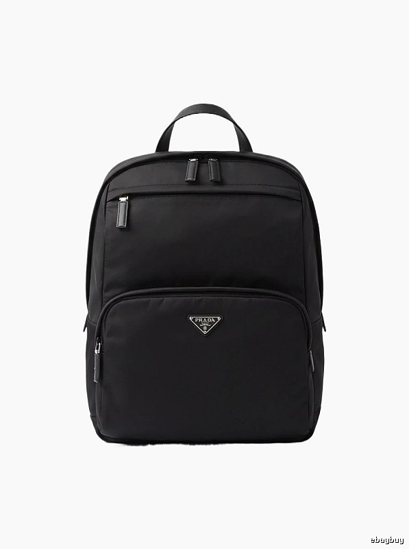 Prada classic simple style black backpack