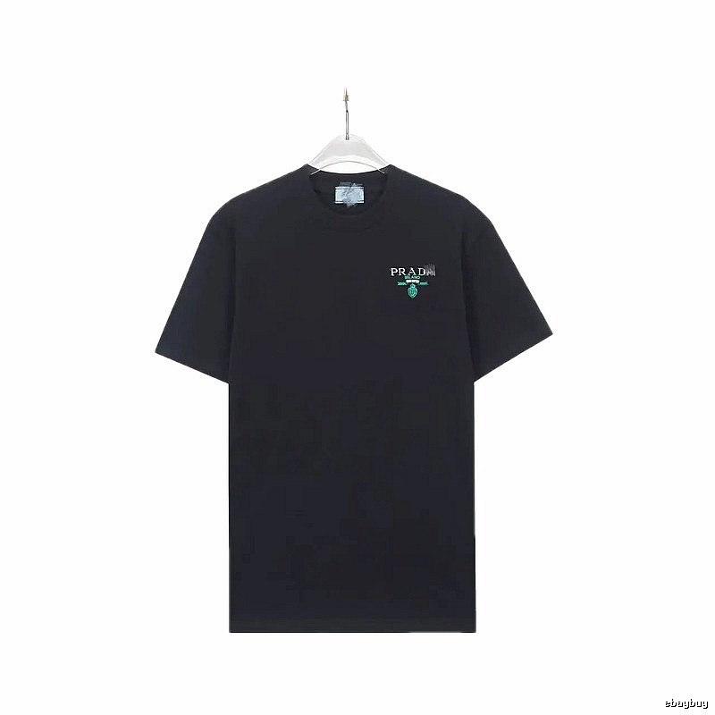 Prada Logo Minimalist Style Black T-Shirt
