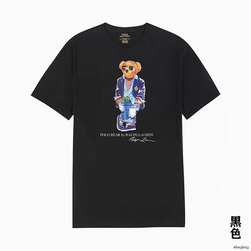 Ralph Lauren Bear Trend Brand Black T-shirt