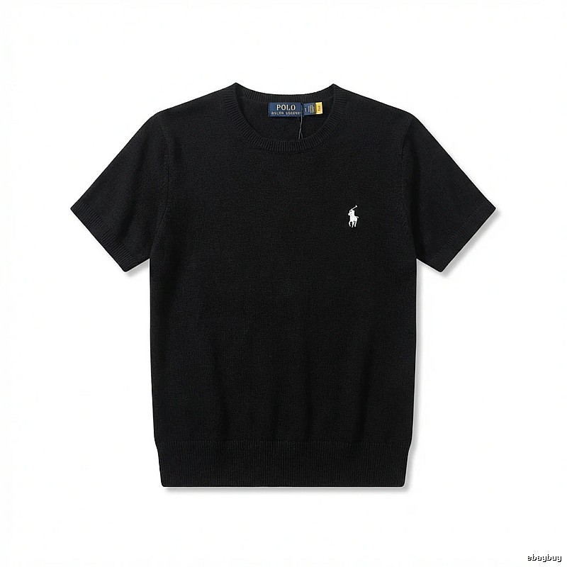 Ralph Lauren Polo series black short-sleeved shirts