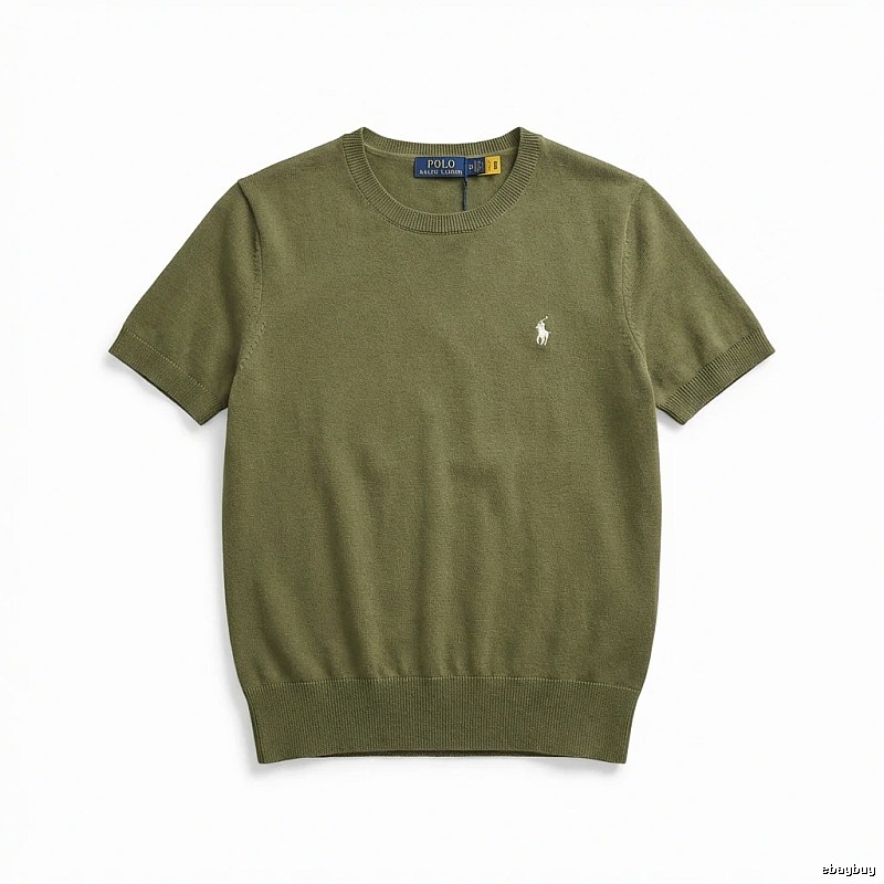 Ralph Lauren Polo Series Simple Style Olive Green Knitwear