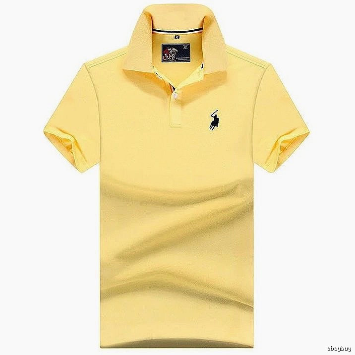 Ralph Lauren Premium Style Yellow polo shirt Bright Yellow Polo for Resort Outfits