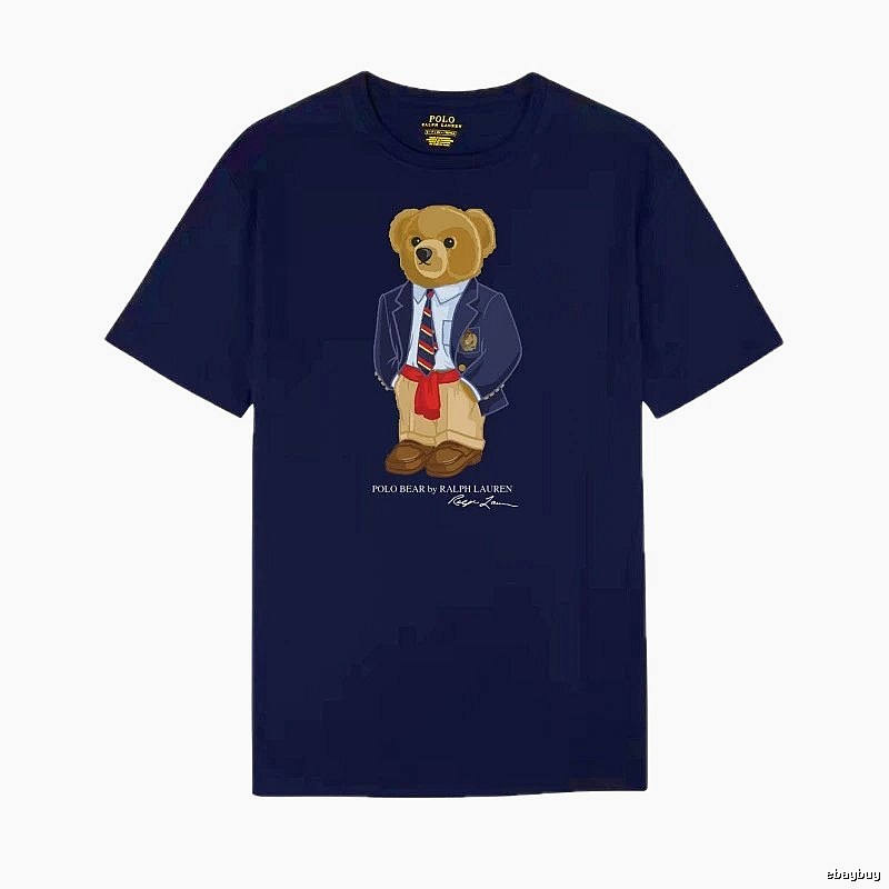 Ralph Lauren Teddy Bear Preppy Style Royal Blue T-shirt