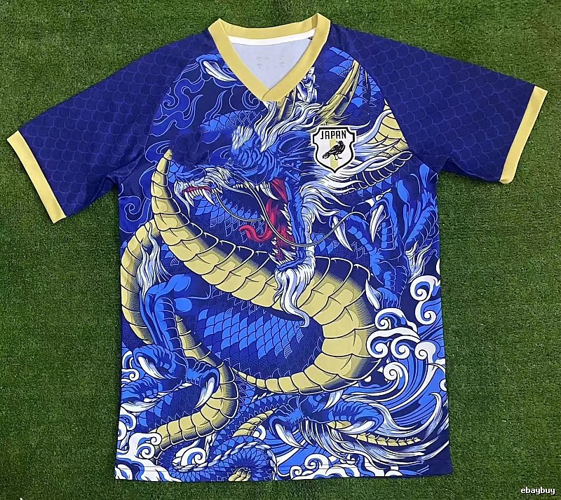 Real Madrid Blue Dragon Soccer Jersey Fan Wear