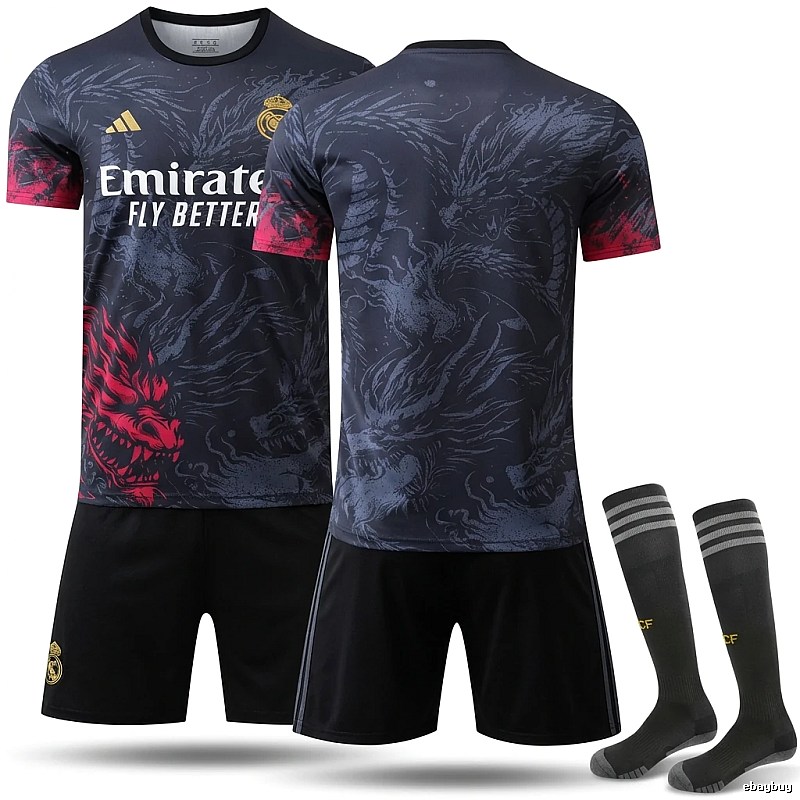 Real Madrid Dragon Pattern Trendy Jersey