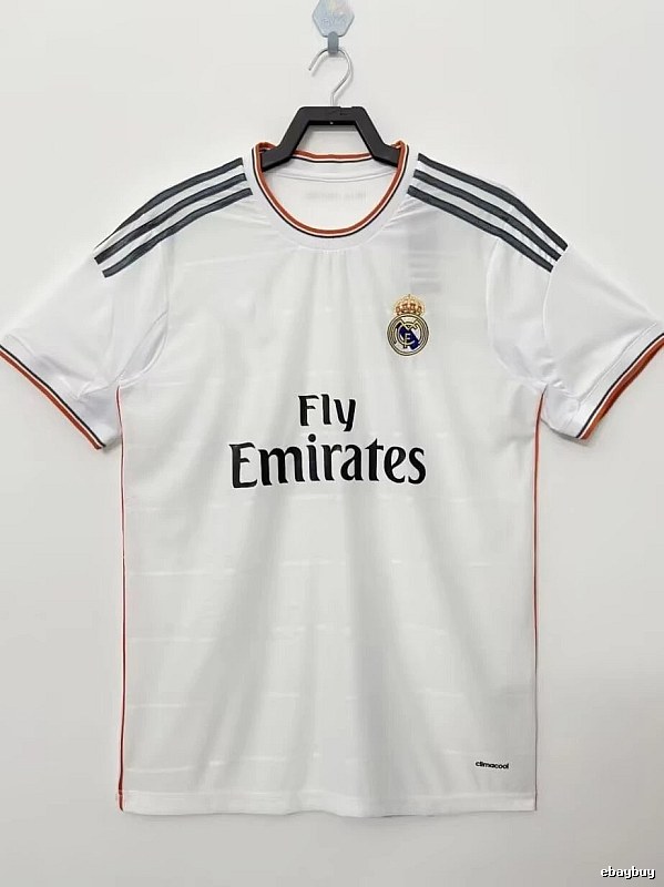 Real Madrid Summer Retro Teka soccer jersey White Retro Football with Bold Graphic