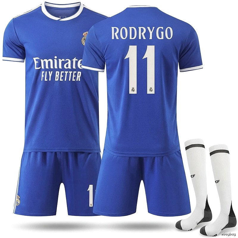 Real Madrid's home blue football jersey