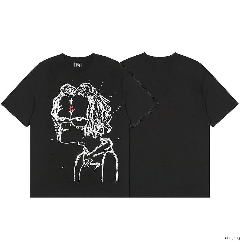 Revenge Black Skull Graphic T-Shirt Easy Pairing