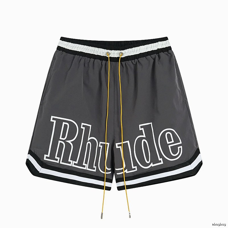 RHUDE letter - style grey shorts