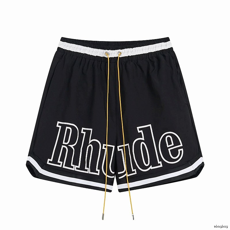RHUDE lettered sporty shorts