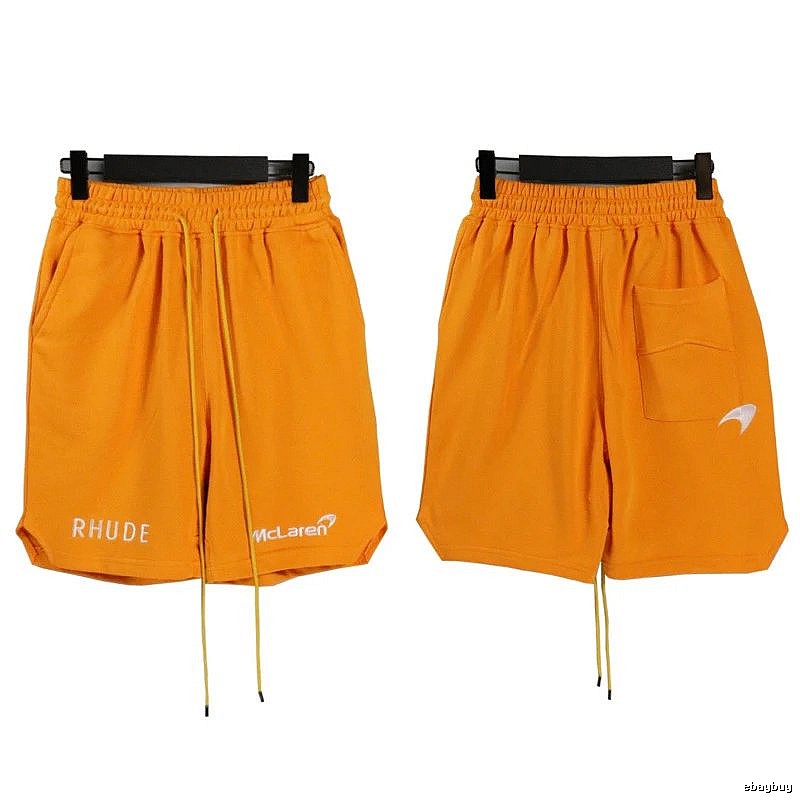 RHUDE Orange Trendy Brand Sports Shorts