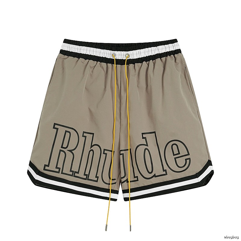 RHUDE sporty khaki shorts