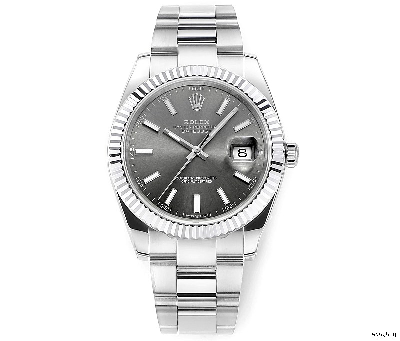 Silver And Gray Rolex Datejust Automatic Watch for occasion