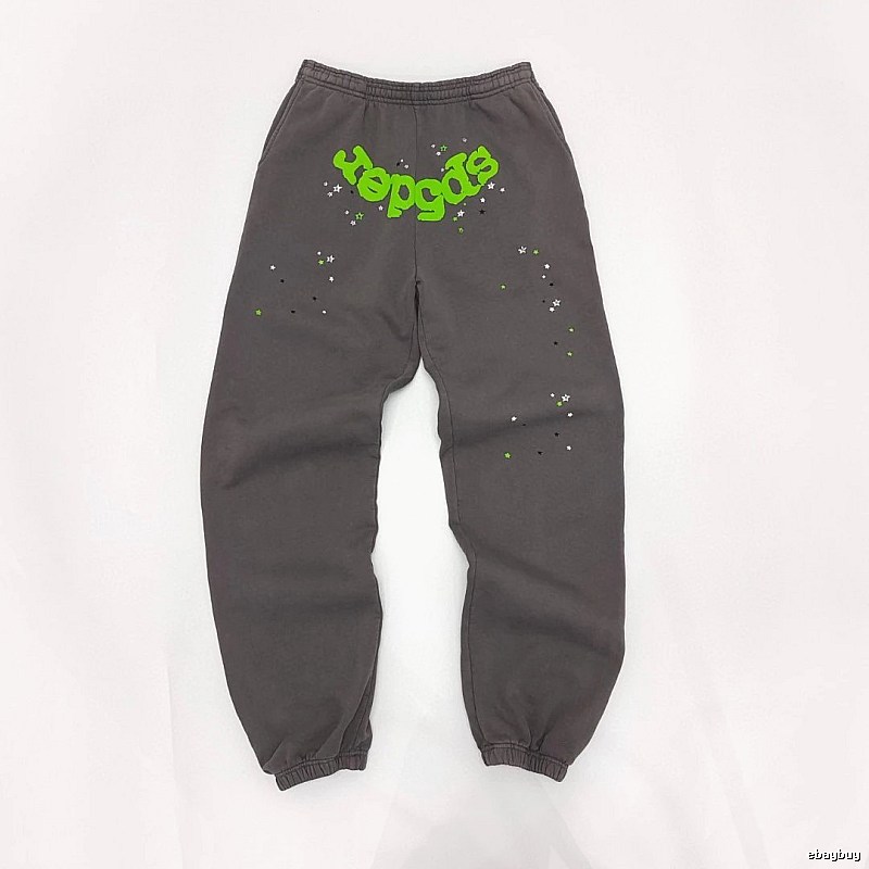 Sp5der Travel Charcoal Graphic Sweatpants