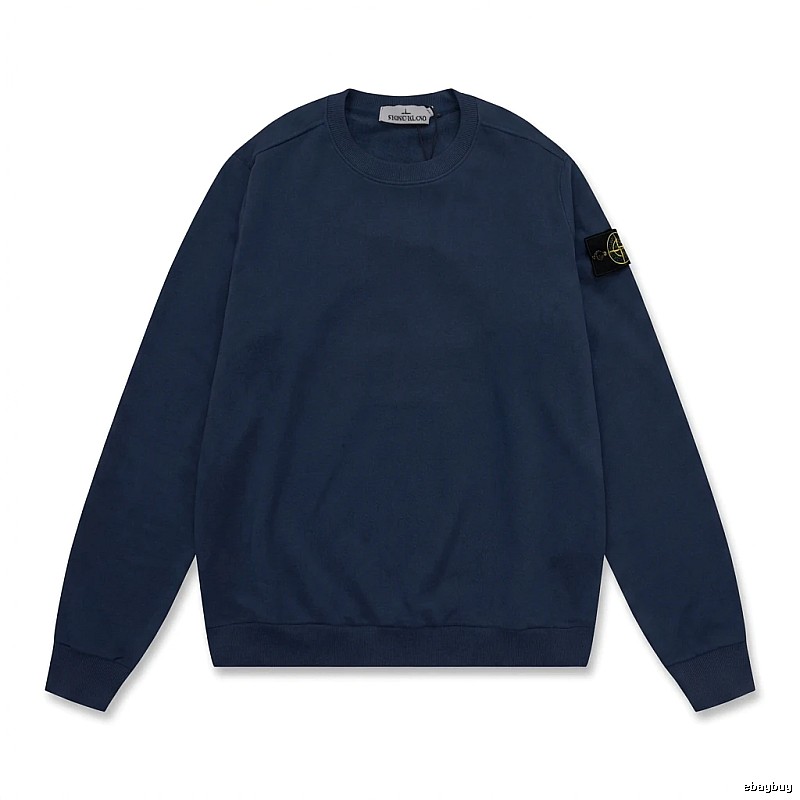 Stone Island basic dark navy blue sweatshirt