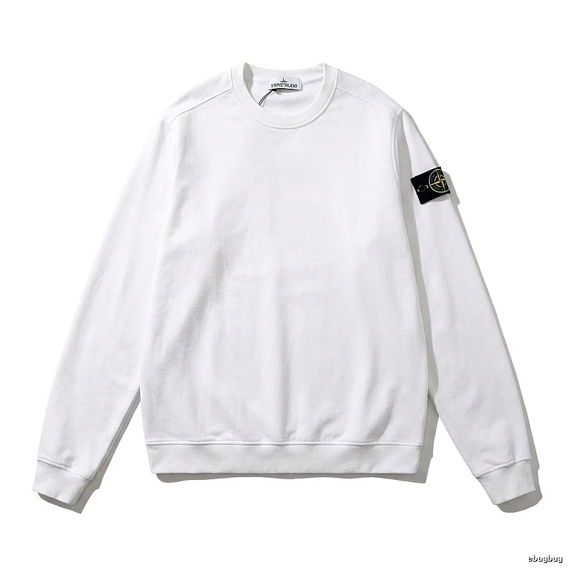Stone Island basic simple white sweatshirt
