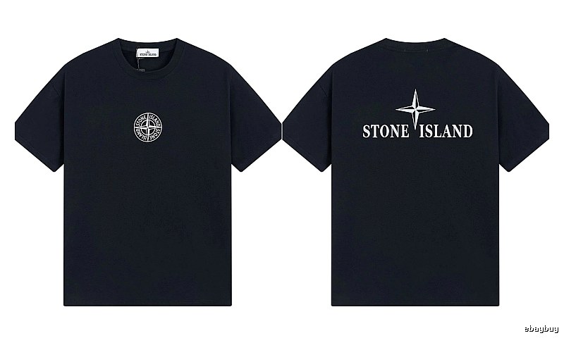 Stone Island Compass Street Style Black Short Sleeve T-shirt