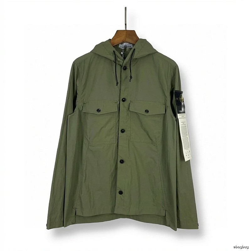 Stone Island military green workwear-style coat