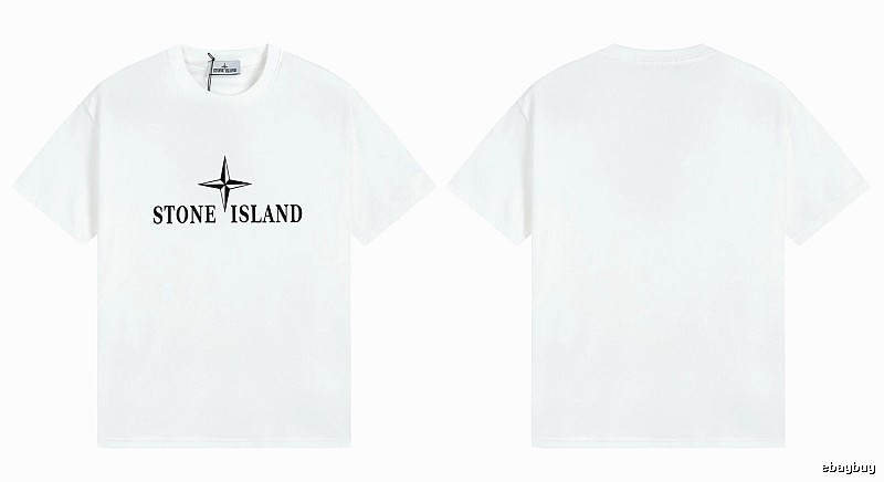 Stone Island Printed Street Style White T-Shirt