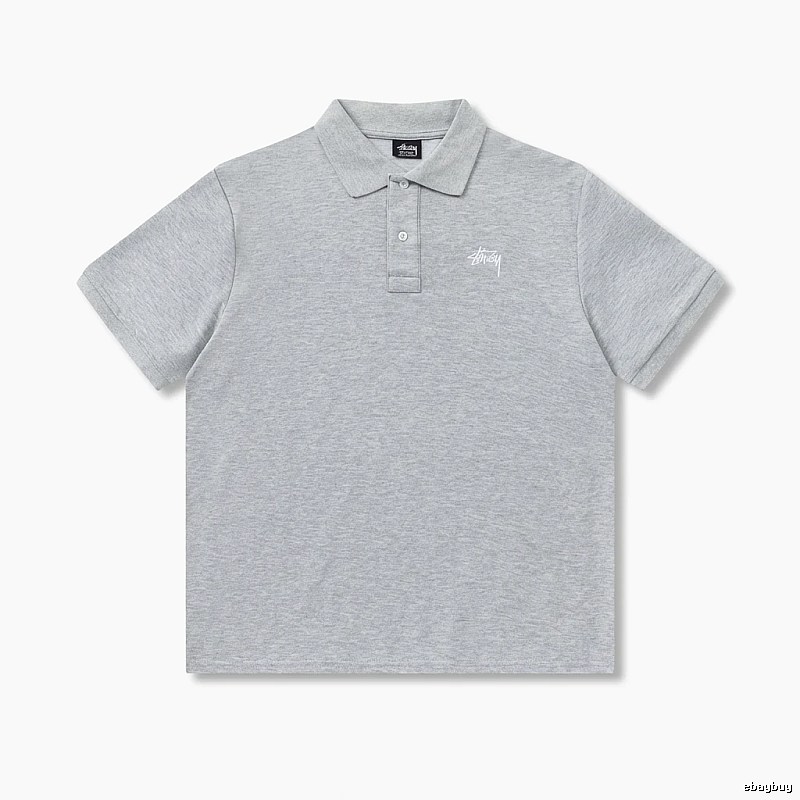 Stussy basic grey Polo shirt
