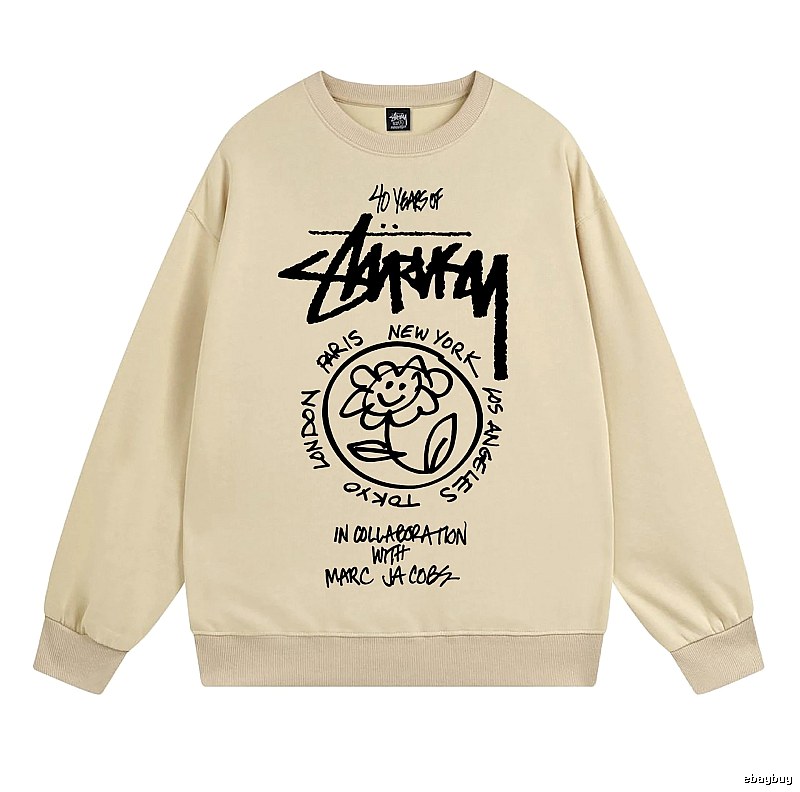 Stussy Beige Style 539 Graphic SweatShirt Travel Pack