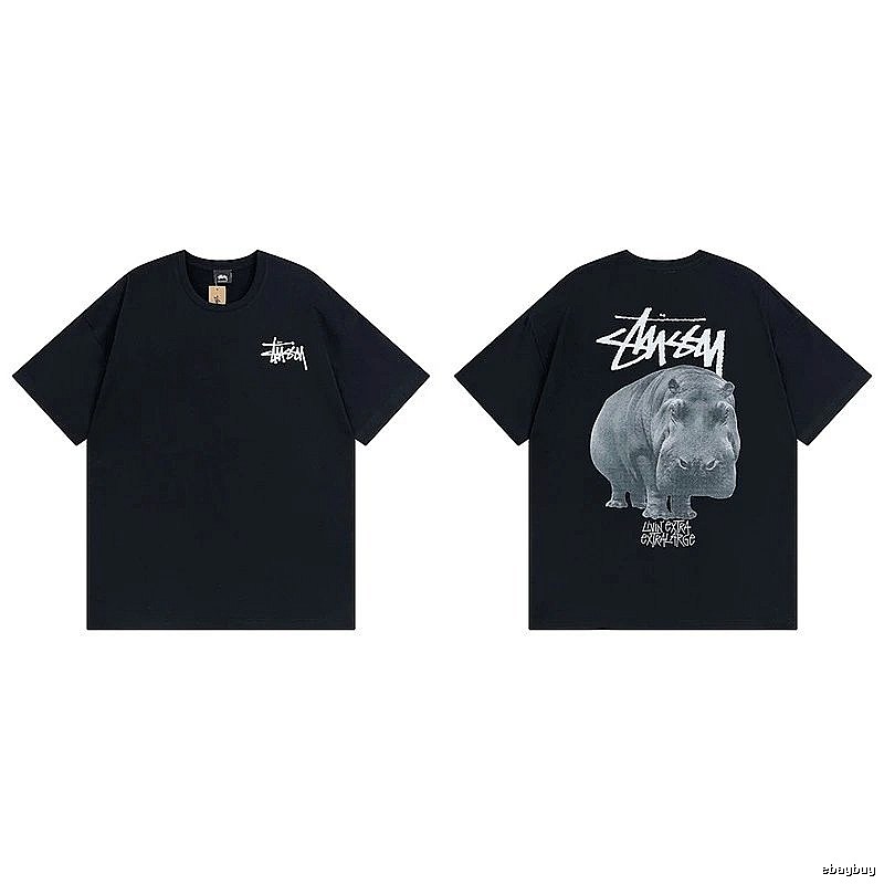 Stussy Black Spider Graphic T-Shirt Match Day Logo