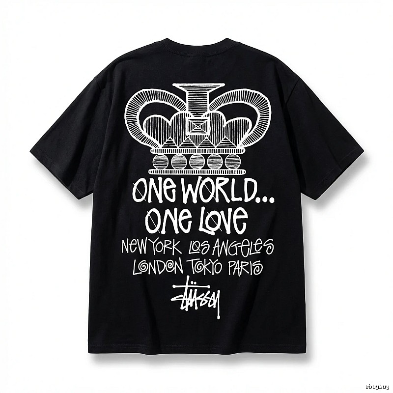 Stussy Crown Print Black T-shirt