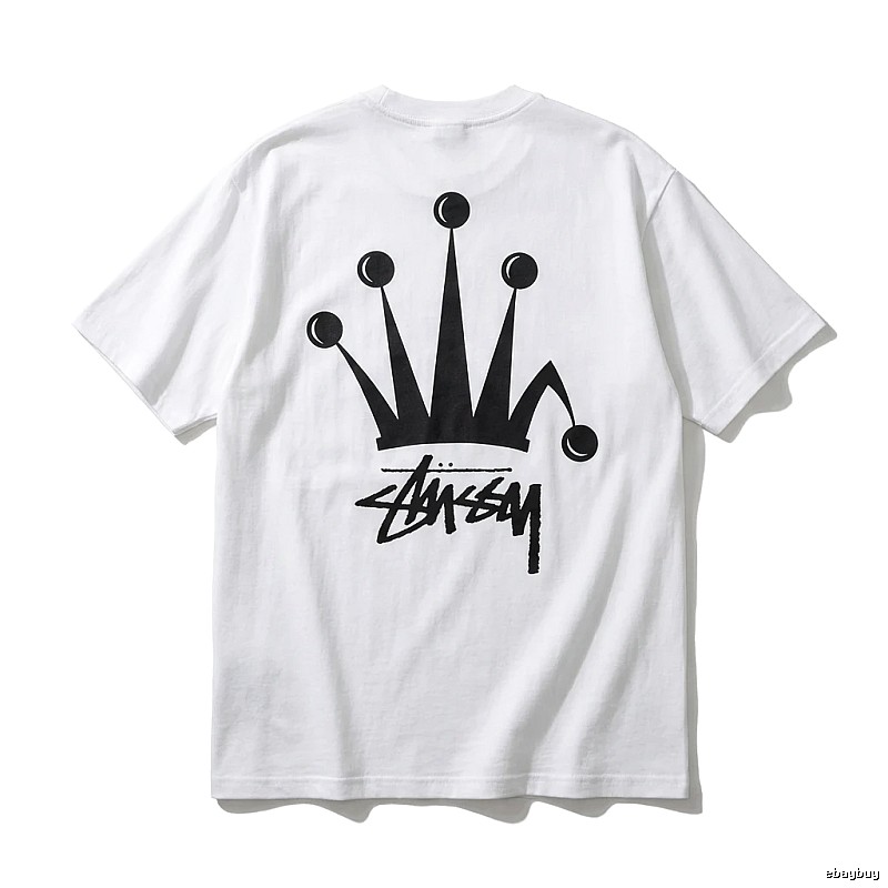 Stussy Crown Trendy and Cool Style White T-shirt