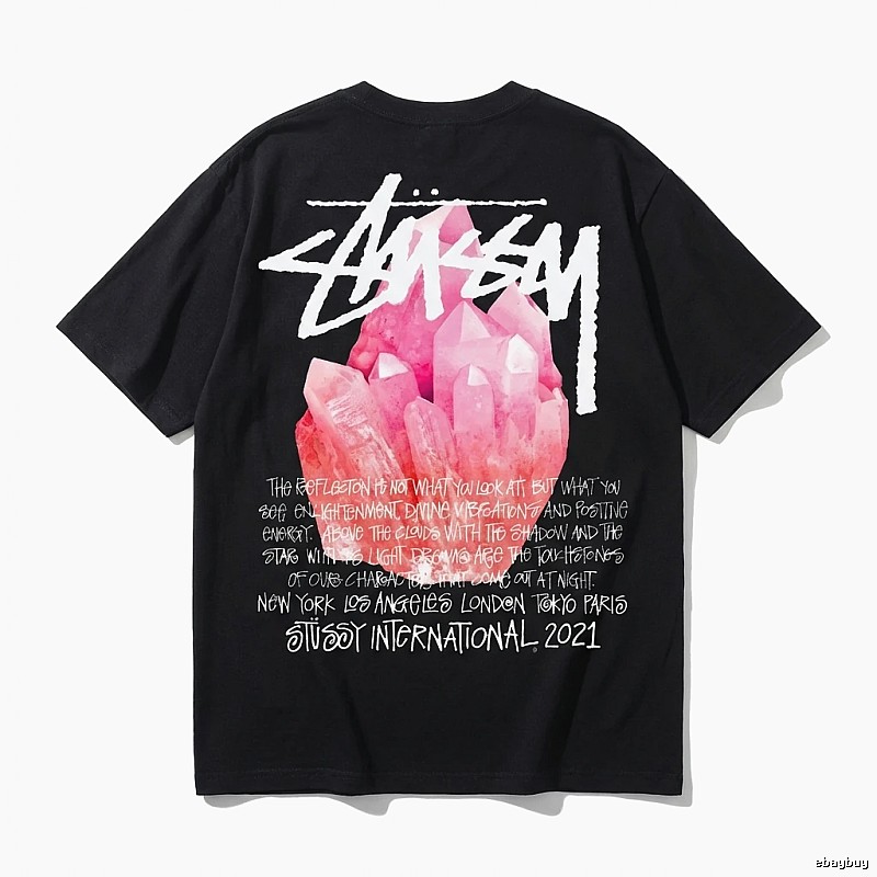 Stussy Crystal Print Style Black T-shirt