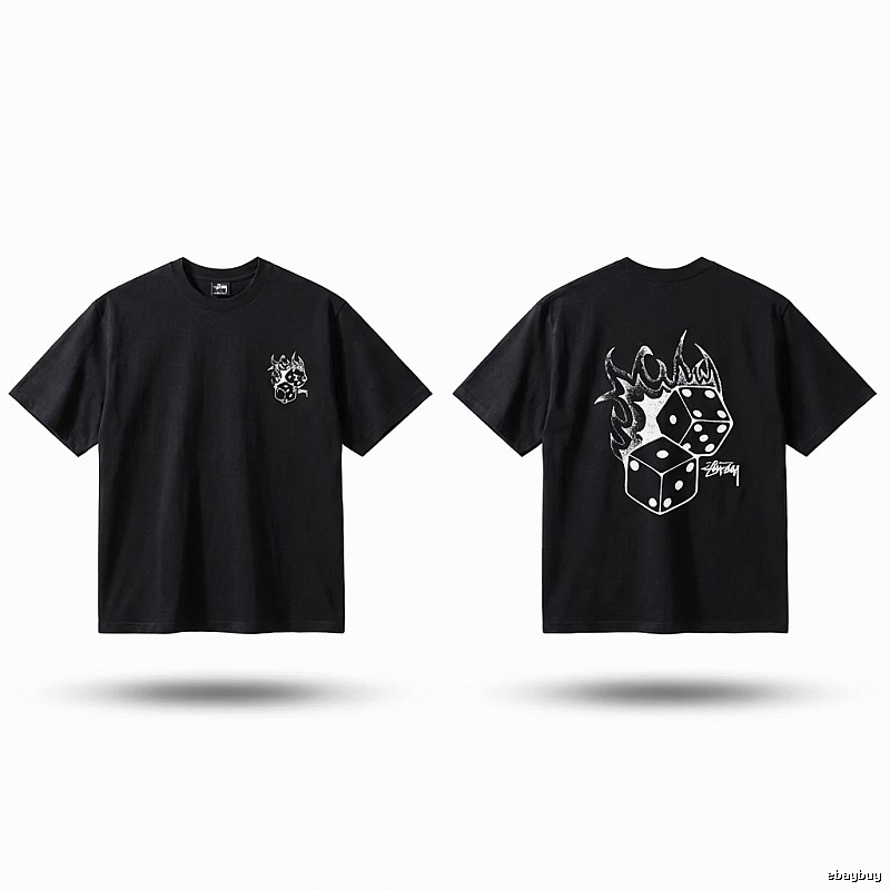 Stussy Dice Print Black T-shirt