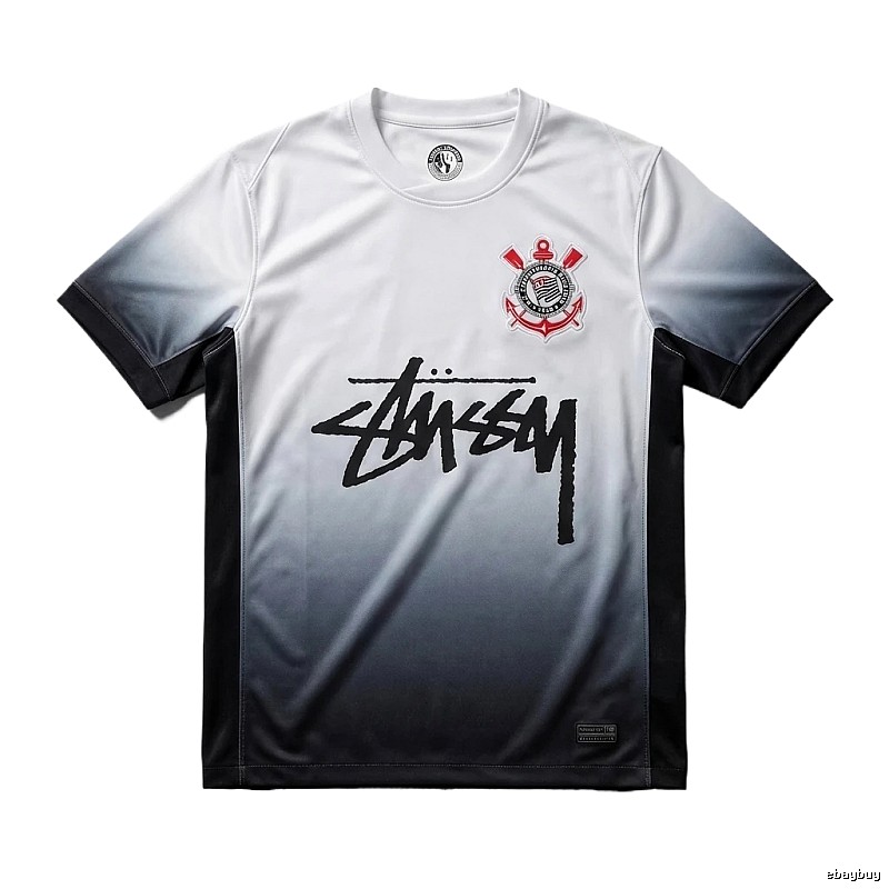 Stussy gradient style white and black T-shirt