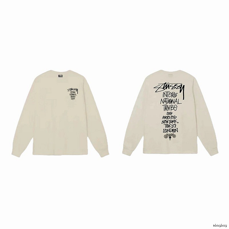 Stussy graffiti-style off-white long-sleeve
